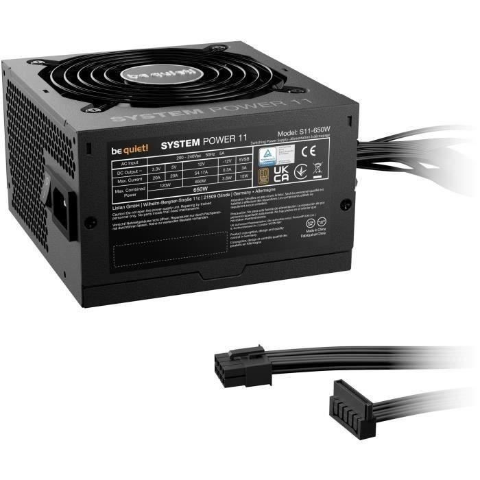 Alimentation PC - BE QUIET! - System Power 11 - 650 W - BP011EU - Fiable et silencieuse