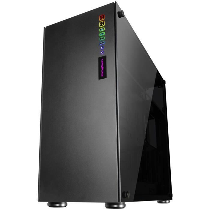 ABKONCORE BOITIER PC R780 Sync - rétro éclairage RGB - Noir - Verre trempé - Format E-ATX (ABKO-RMS-780-SYNC)