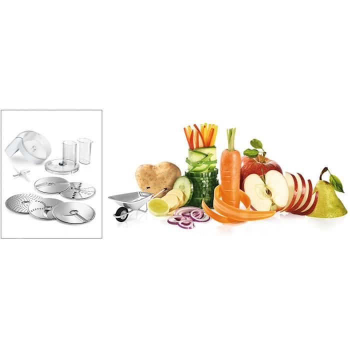 Accessoires pour kitchen machine BOSCH MUM5 - Lot VeggieLove: 1 acc. Râpeur/éminceur - 5 disques
