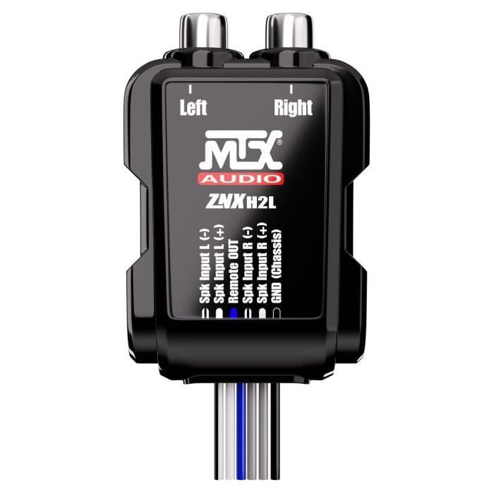 Adaptateur - MTX AUDIO - Câbles HP vers RCA 8V - Sortie Remote