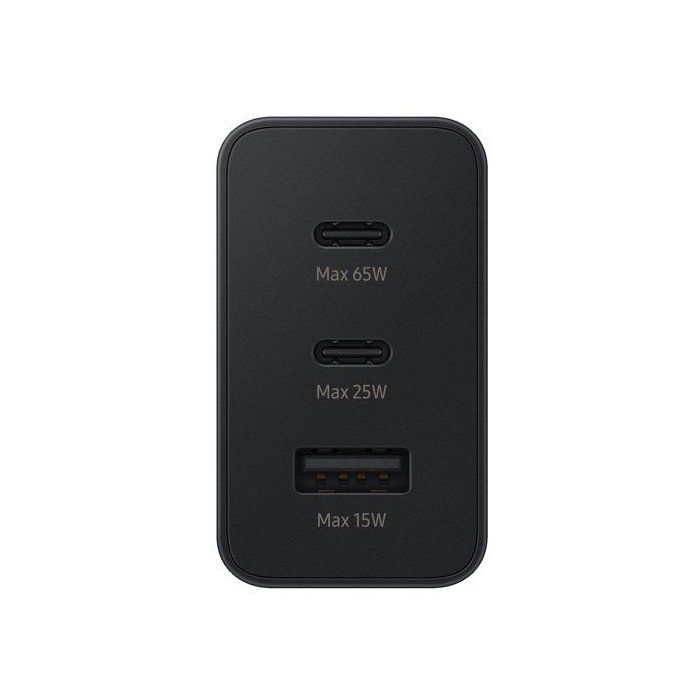 Adaptateur secteur Trio 65W - 2 x USB-C - 1 x USB-A - Noir - sans câble