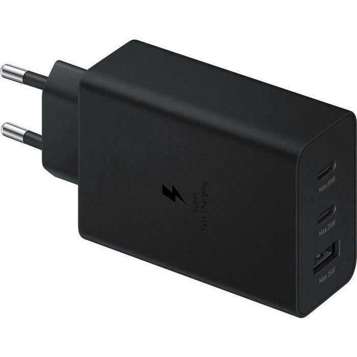 Adaptateur secteur Trio 65W - 2 x USB-C - 1 x USB-A - Noir - sans câble